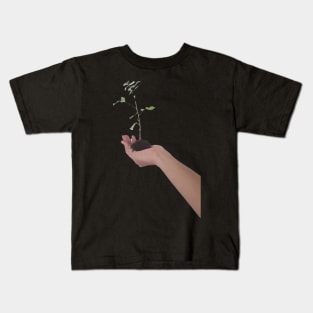 Hand Holding Plant Sprout Kids T-Shirt